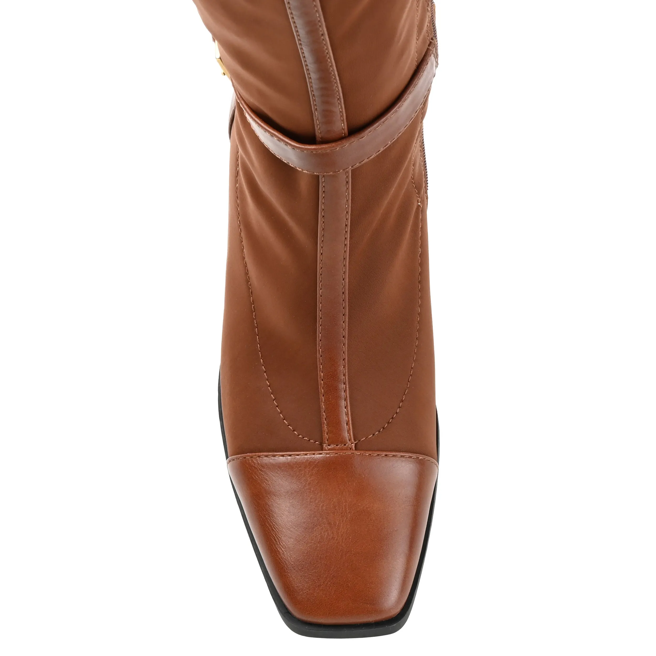 Journee Collection Womens Gaibree Stacked Heel Knee High Boots