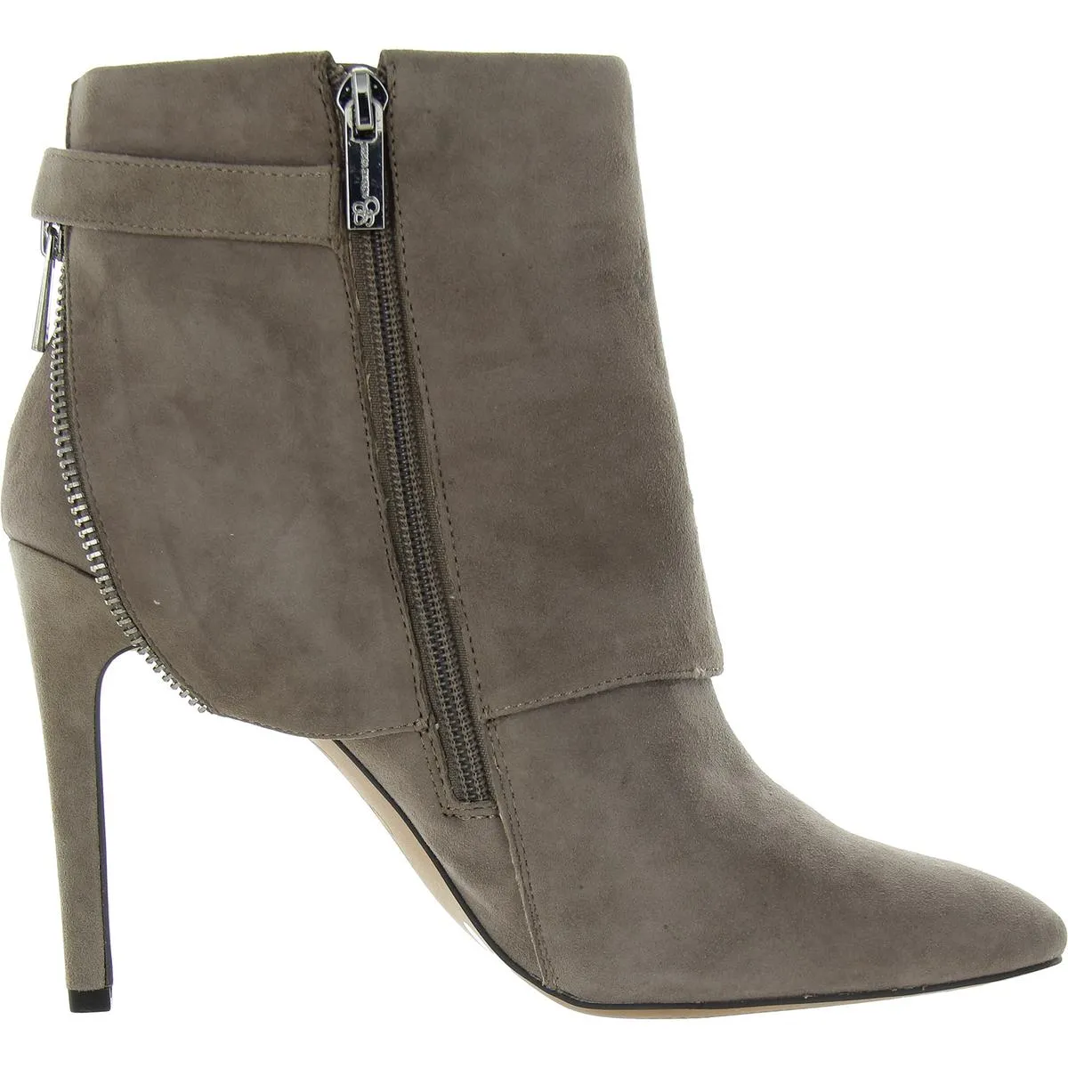 JSdyers Womens Double Zipper Suede Booties