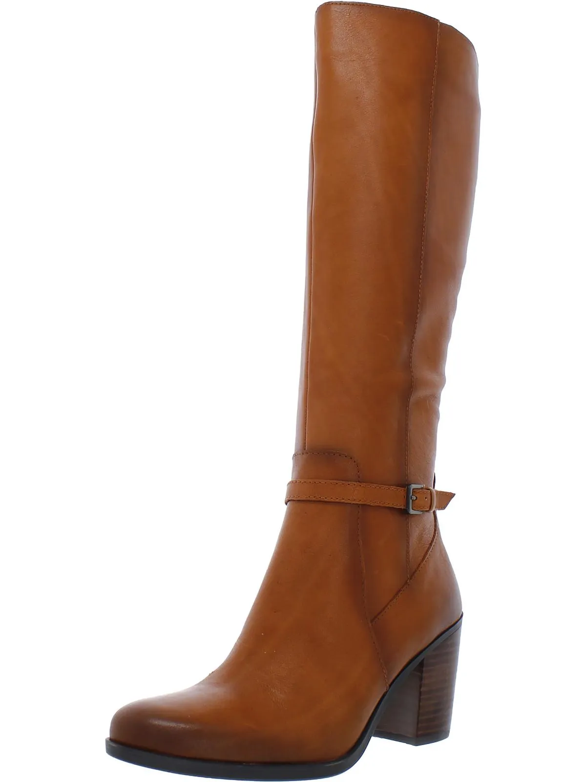 Kalina Womens Leather Narrow Calf Knee-High Boots