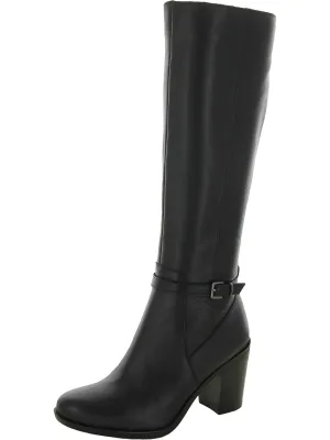 Kalina Womens Leather Narrow Calf Knee-High Boots