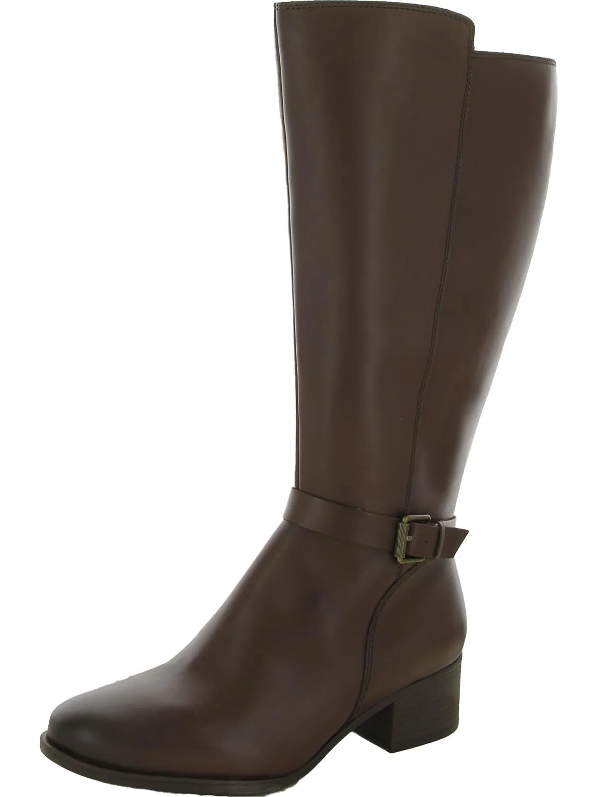 Kalona Womens Leather Wide Calf Knee-High Boots