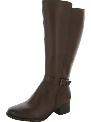 Kalona Womens Leather Wide Calf Knee-High Boots