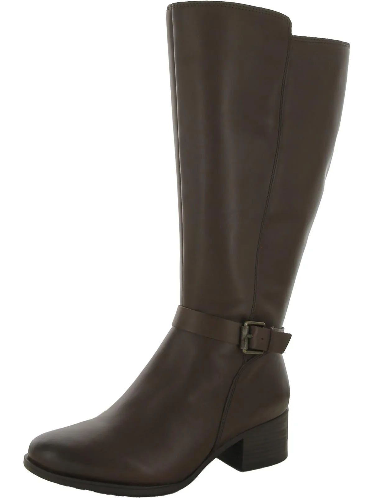 Kalona Womens Leather Wide Calf Knee-High Boots