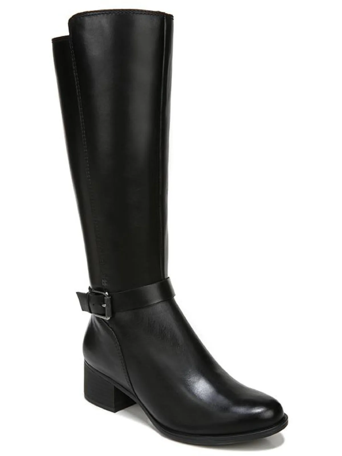 Kalona Womens Leather Wide Calf Knee-High Boots
