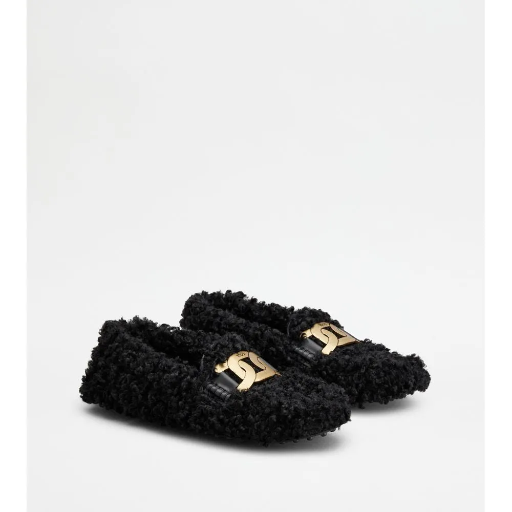 Kate Gommino Driving Shoes in Faux Fur and Leather