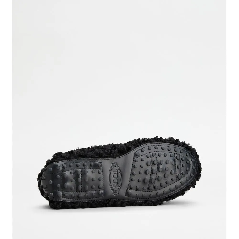 Kate Gommino Driving Shoes in Faux Fur and Leather