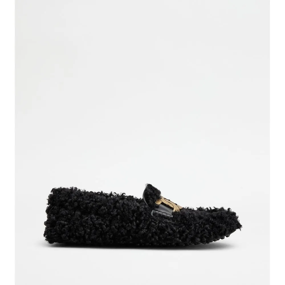 Kate Gommino Driving Shoes in Faux Fur and Leather