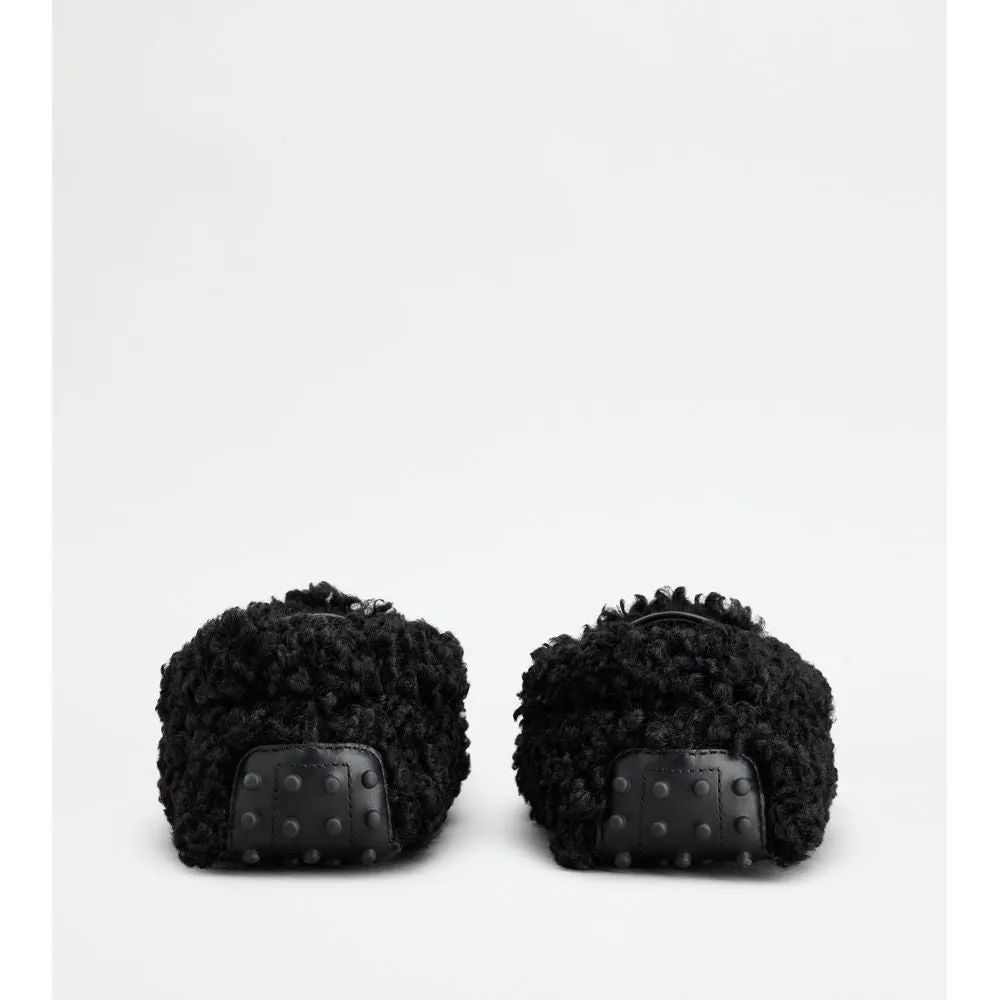 Kate Gommino Driving Shoes in Faux Fur and Leather