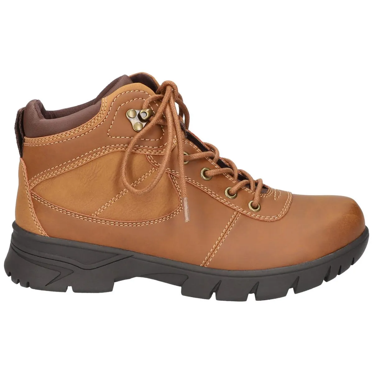 KAYLA Womens Faux Leather Combat & Lace-Up Boots