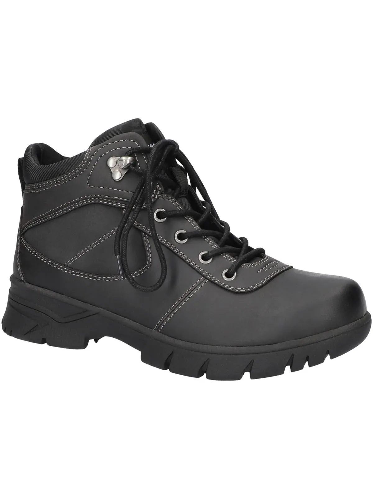 KAYLA Womens Faux Leather Combat & Lace-Up Boots