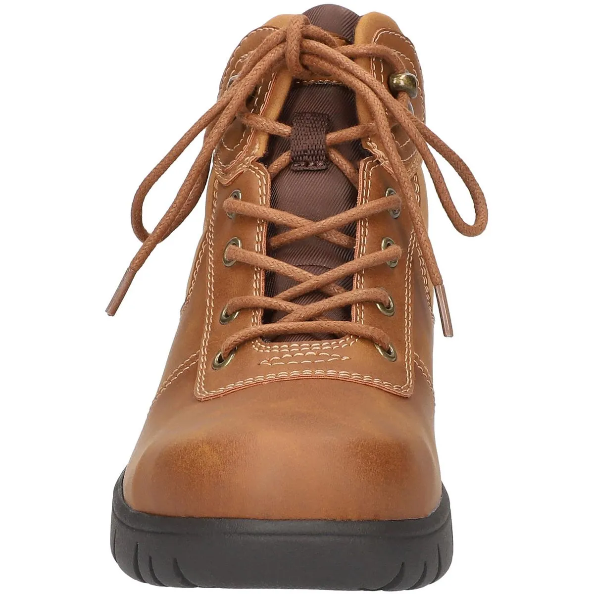 KAYLA Womens Faux Leather Combat & Lace-Up Boots