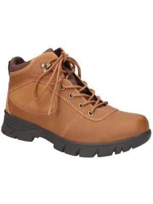 KAYLA Womens Faux Leather Combat & Lace-Up Boots