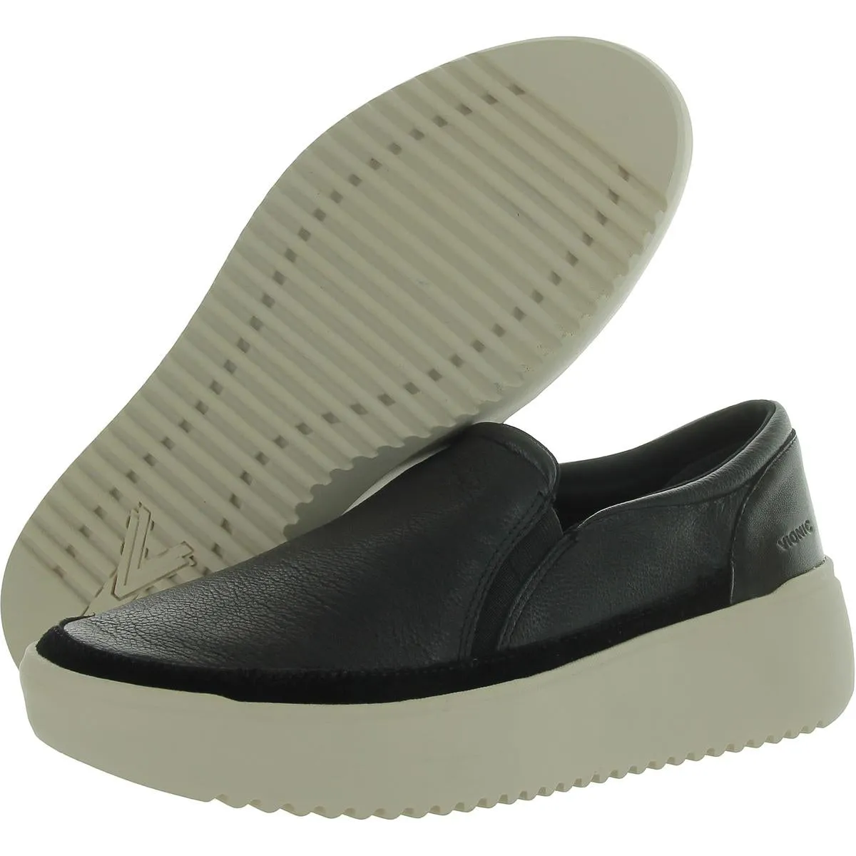 Kearny Womens Leather Lifestyle Slip-On Sneakers