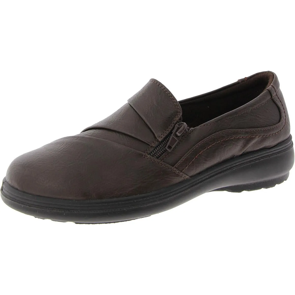 Kimi Womens Faux Leather Slip On Loafers