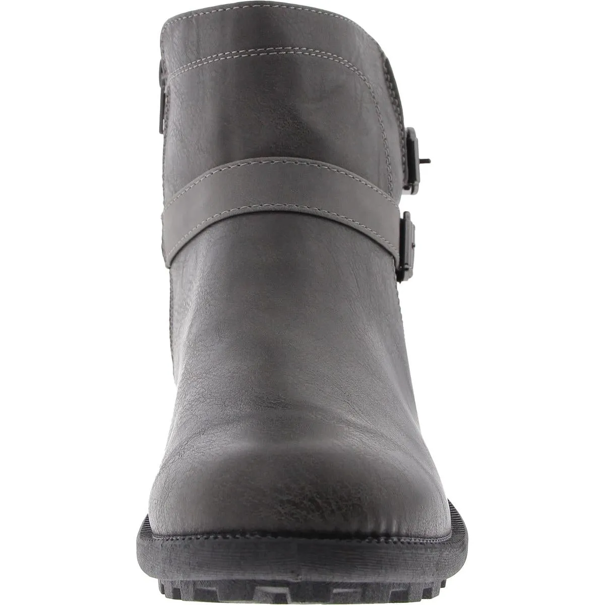 Kourt Womens Faux Fur Faux Leather Booties