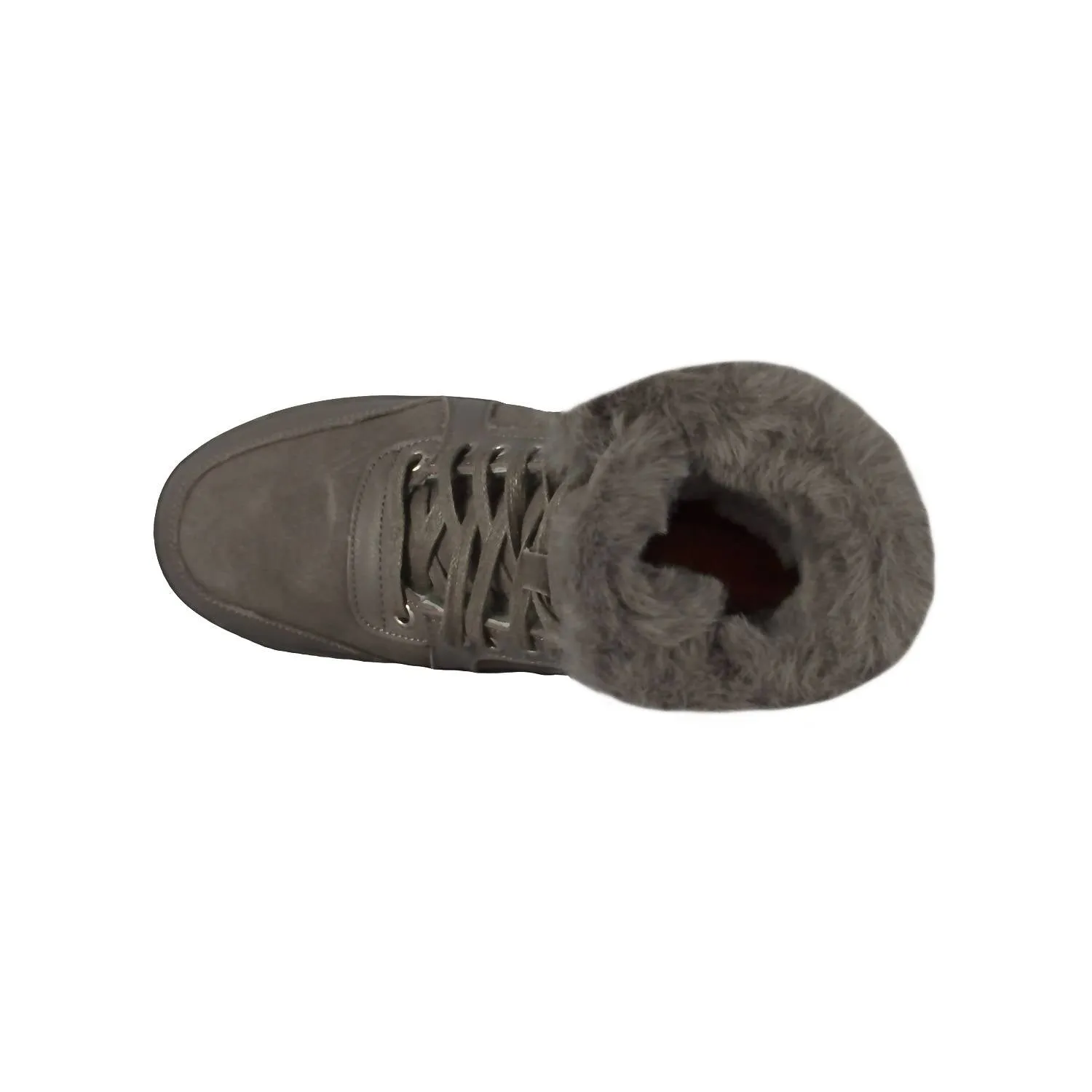 Ladies Jamie Fur Sneaker In Gray