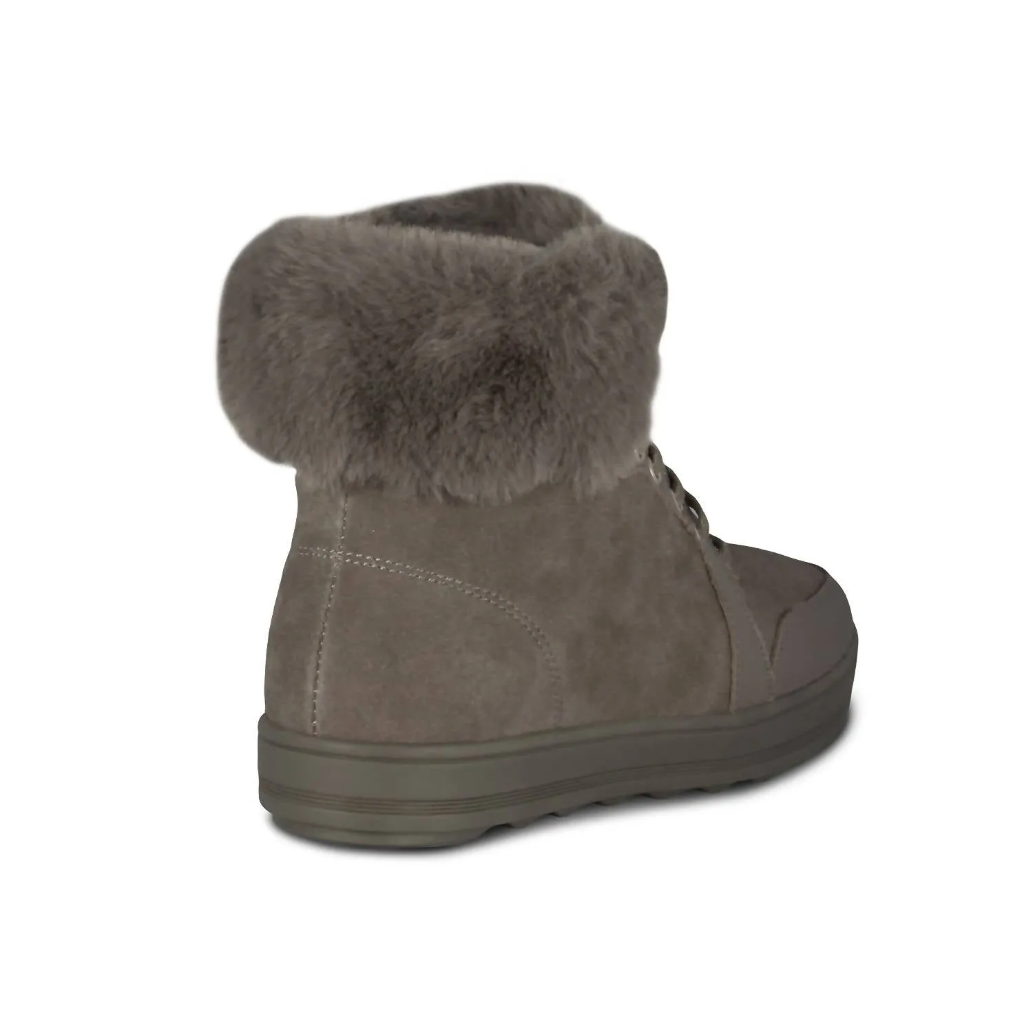 Ladies Jamie Fur Sneaker In Gray