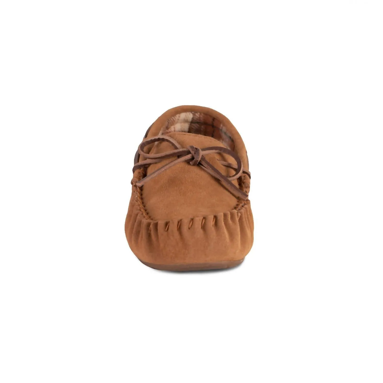 Ladies Unlined Comfy Moccasin In Chestnut