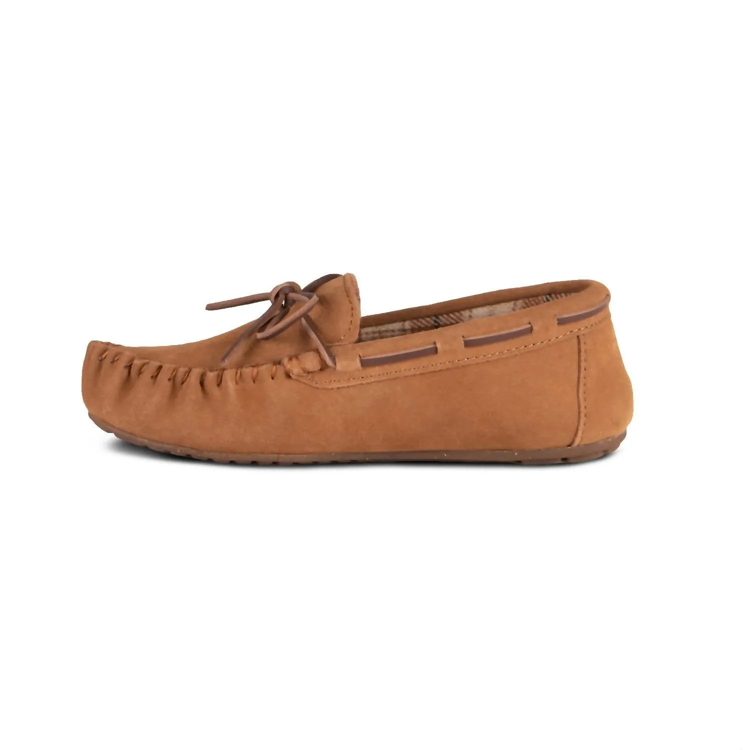 Ladies Unlined Comfy Moccasin In Chestnut
