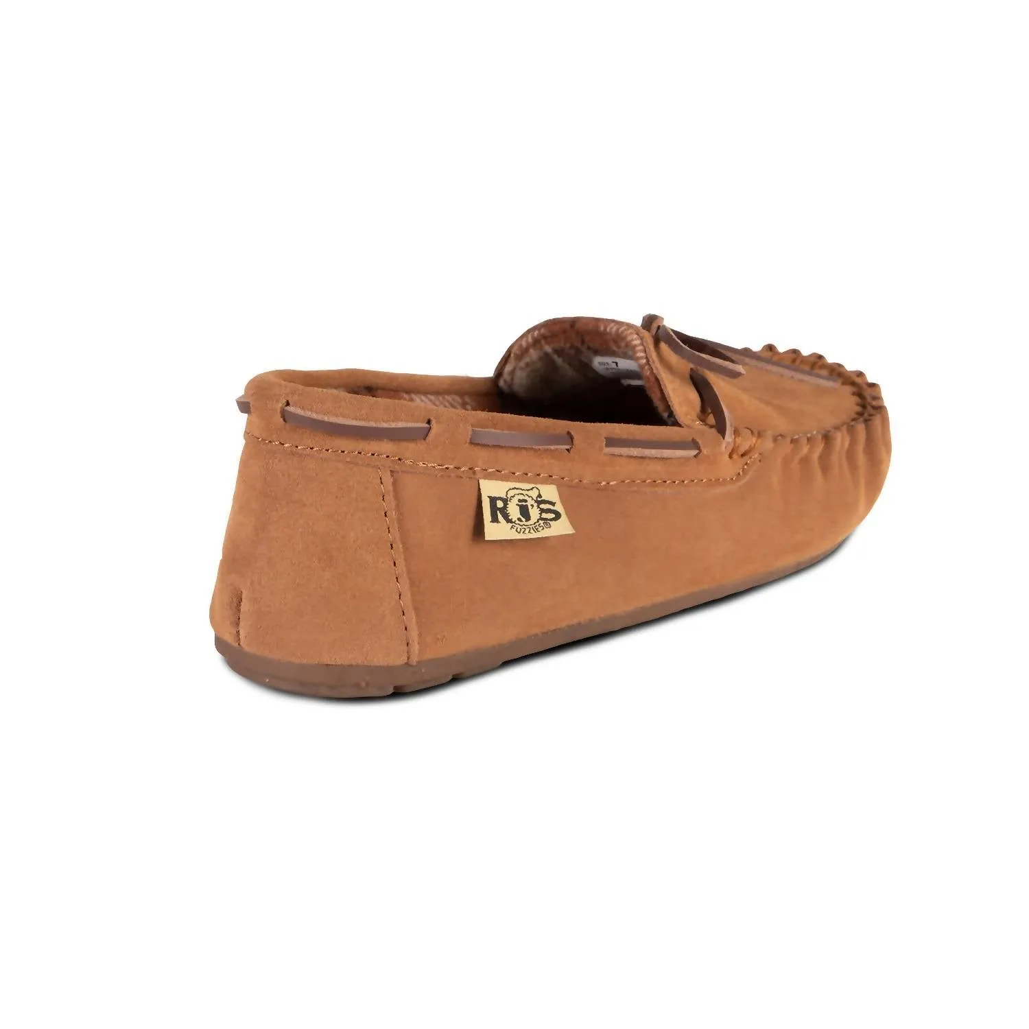 Ladies Unlined Comfy Moccasin In Chestnut