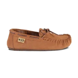 Ladies Unlined Comfy Moccasin In Chestnut