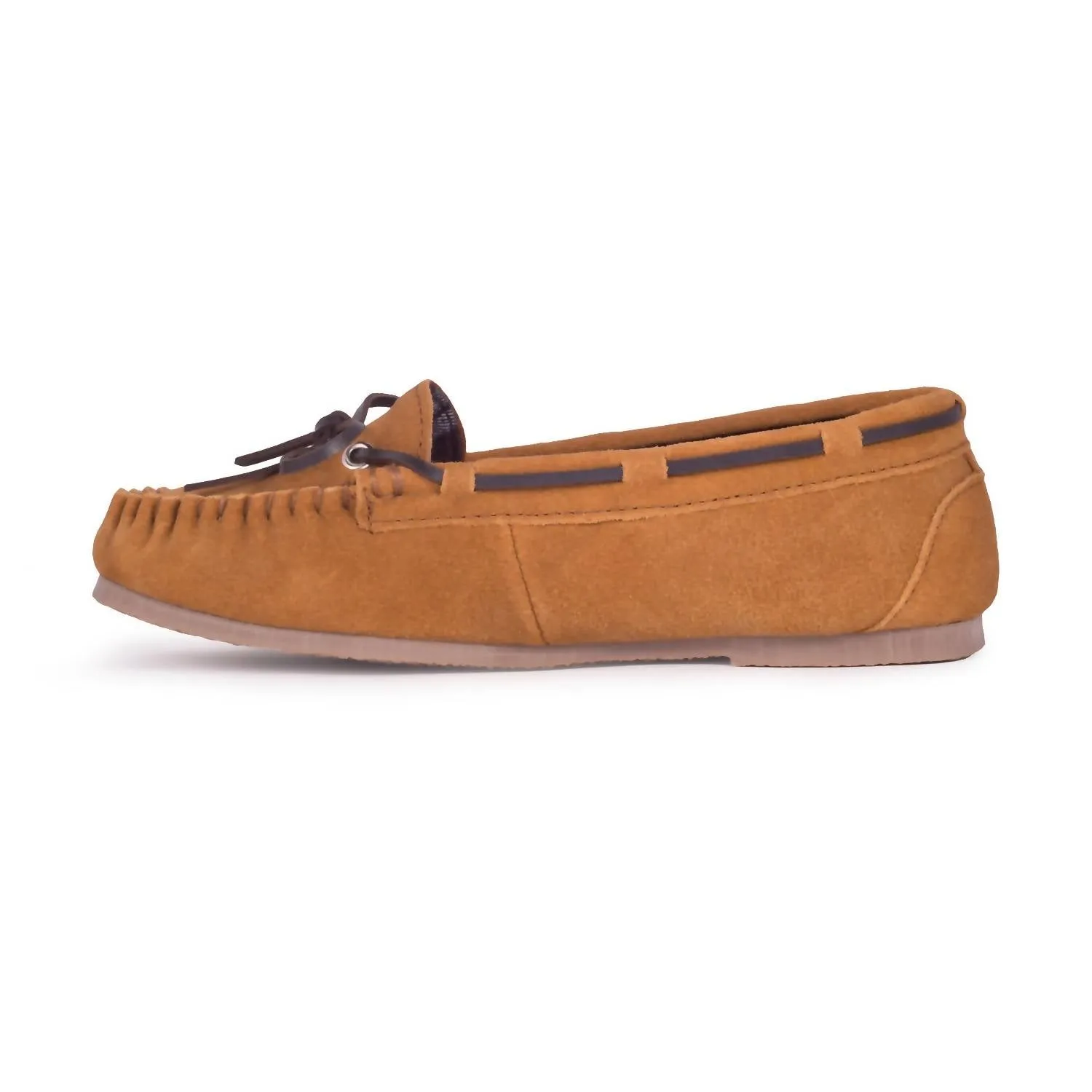 Ladies Unlined Moccasin In Chestnut