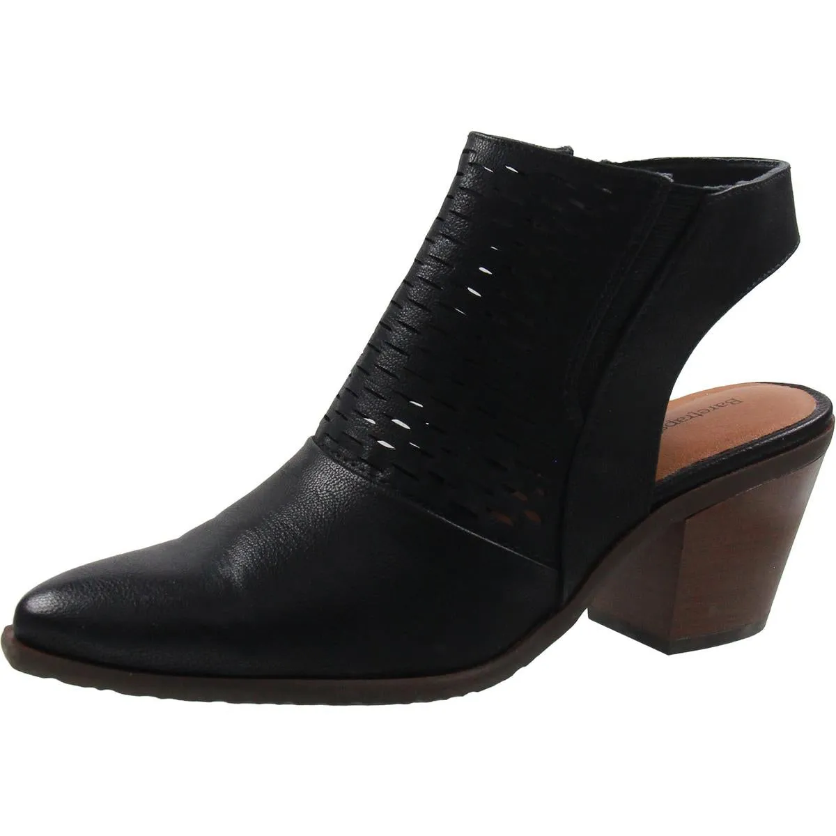 Langley Womens Block Heel Faux Leather Booties
