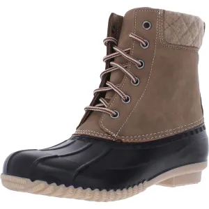 Lankaster Womens Faux Suede Ankle Rain Boots
