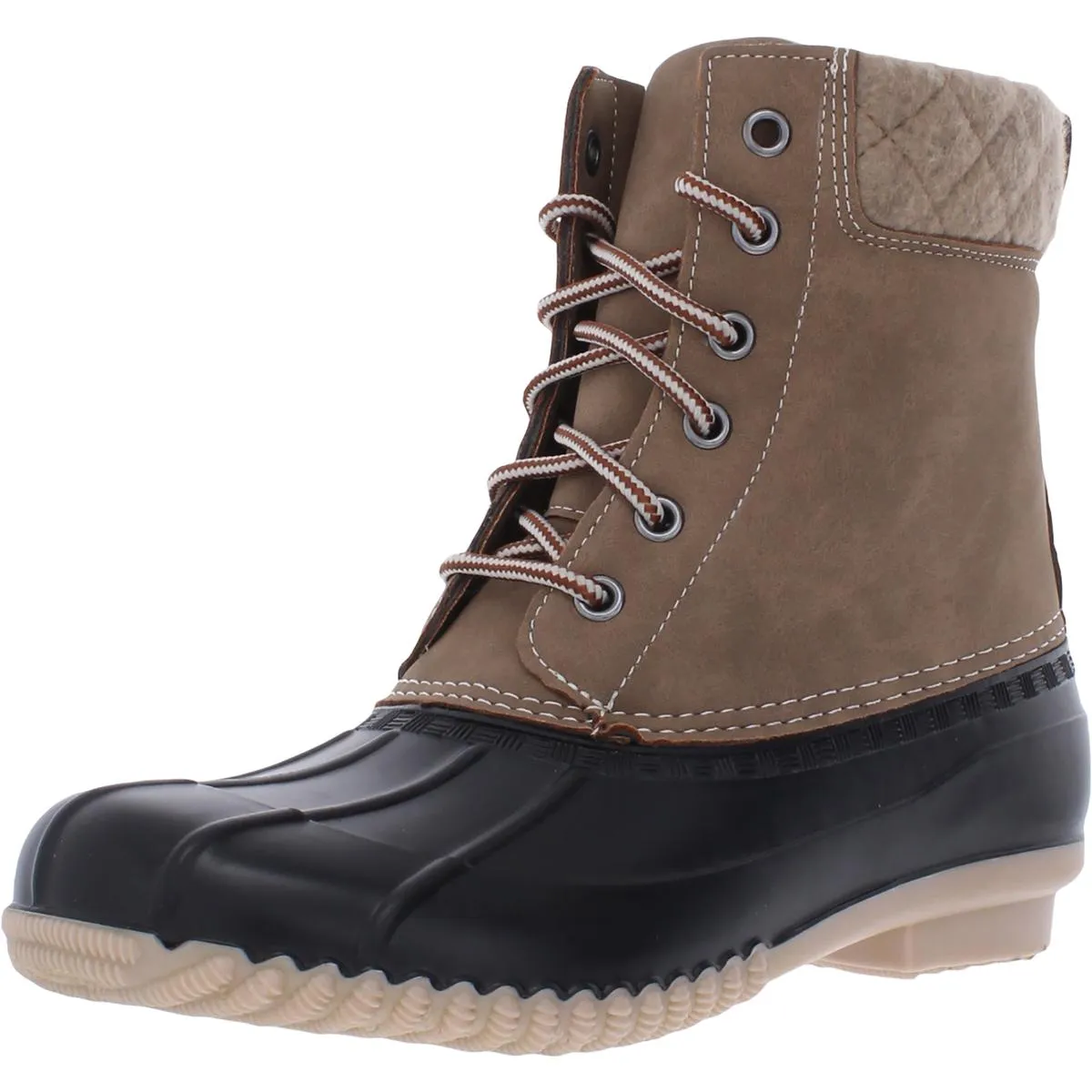 Lankaster Womens Faux Suede Ankle Rain Boots