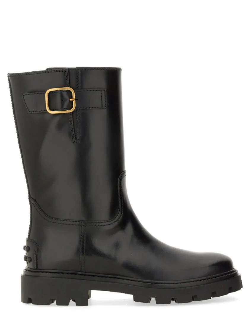Leather Biker Boot