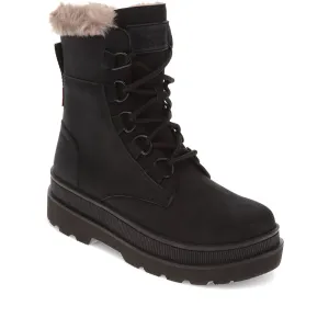 Levi's Womens Elise Z Synthetic Leather Casual Zip Up Platform Boot