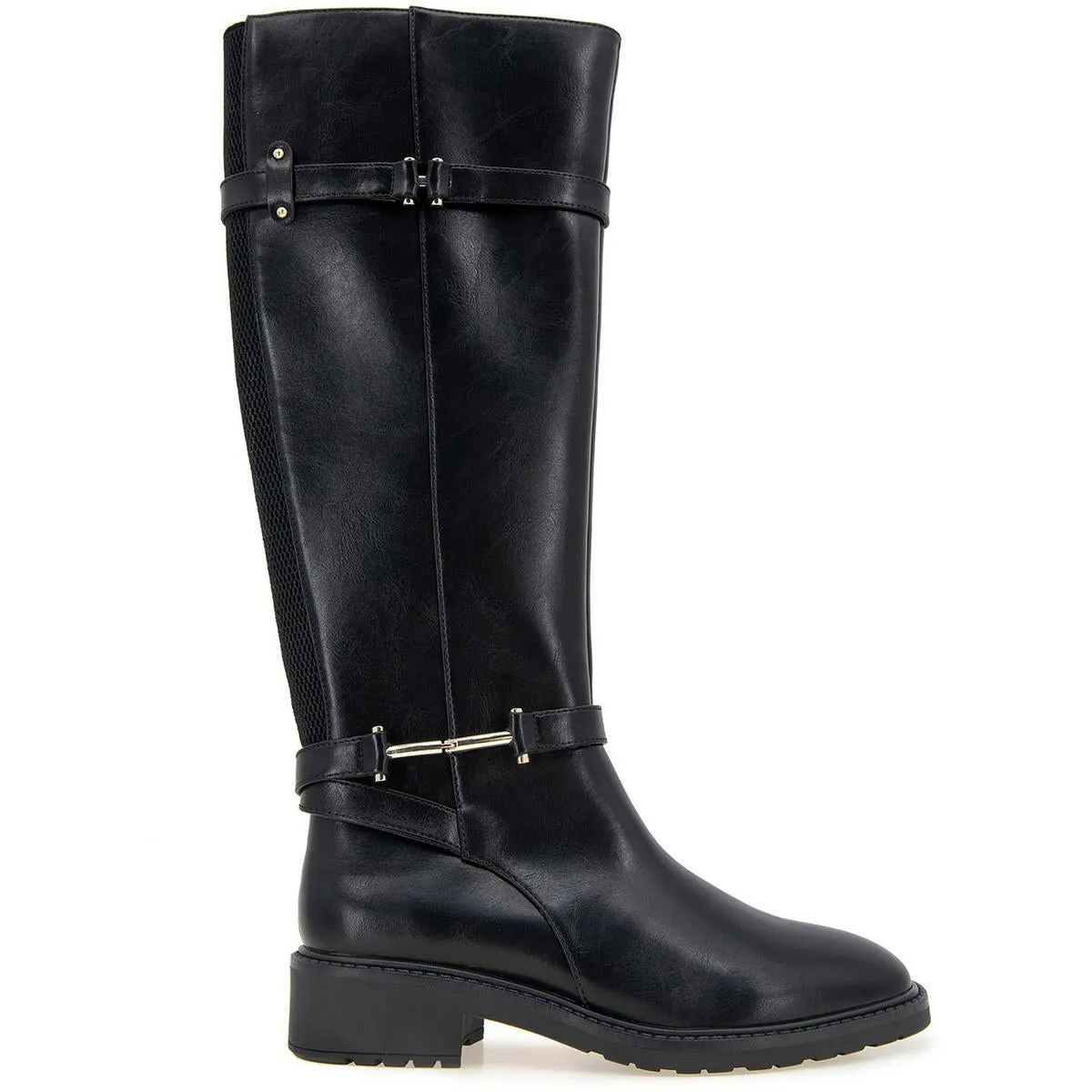 LIVIE Womens Buckle Man Made Knee-High Boots
