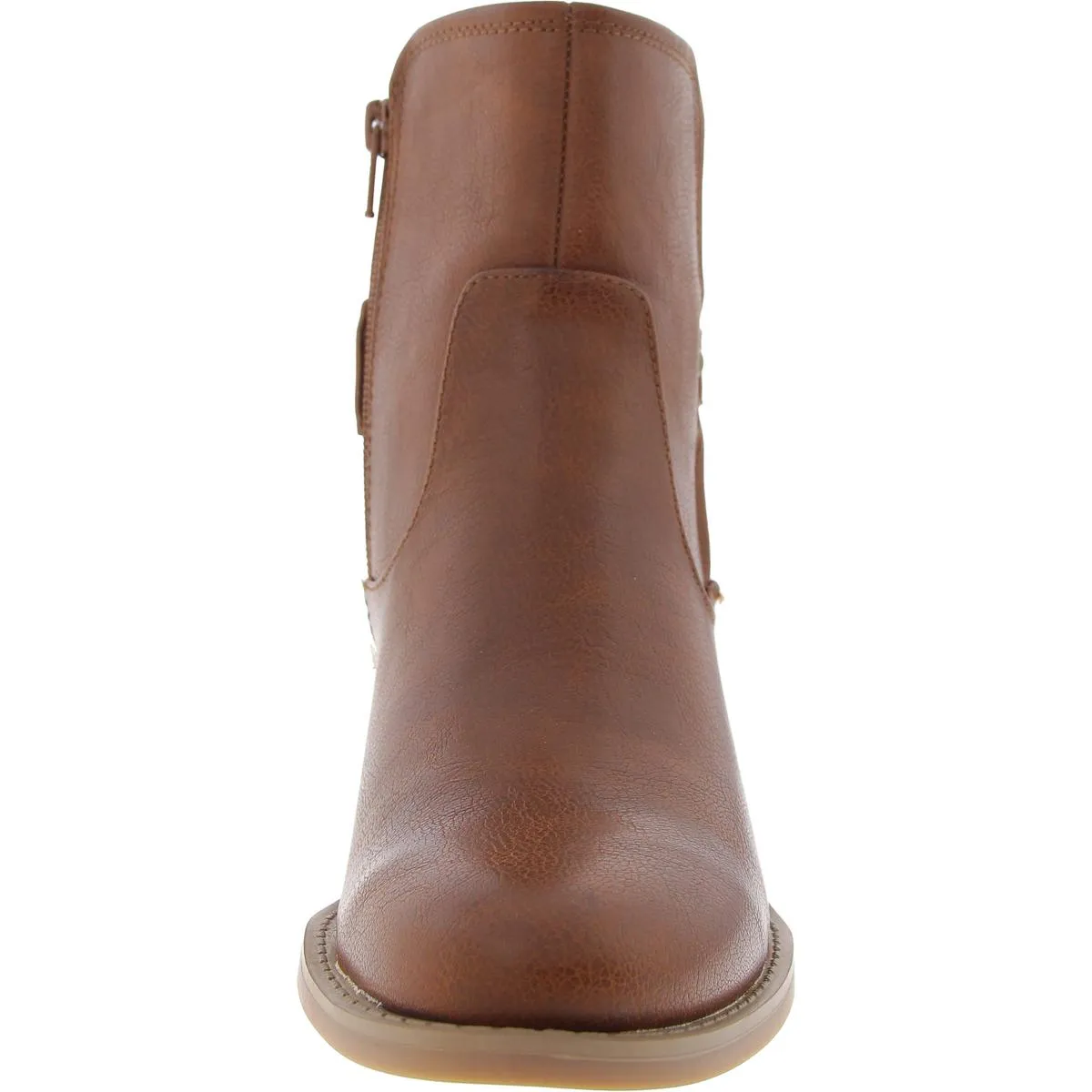 Luella Womens Faux Leather Zip Up Ankle Boots