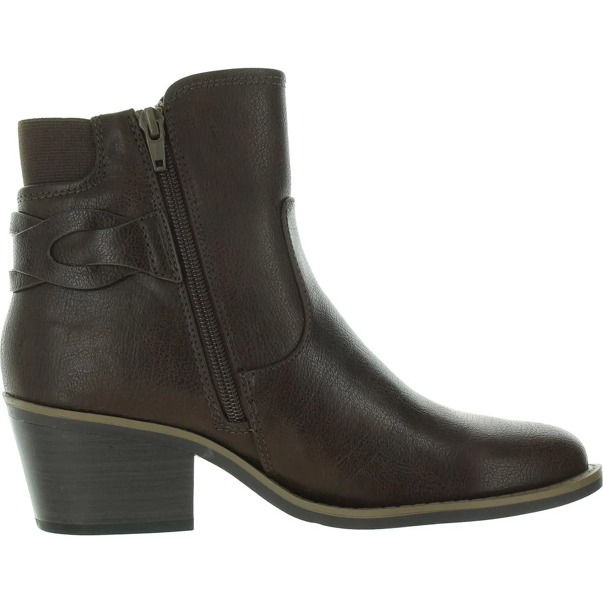 Luella Womens Faux Leather Zip Up Ankle Boots