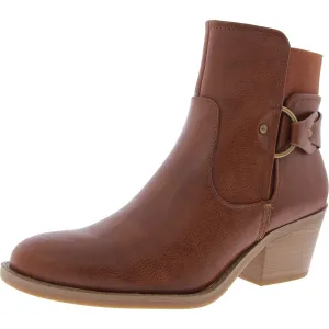 Luella Womens Faux Leather Zip Up Ankle Boots