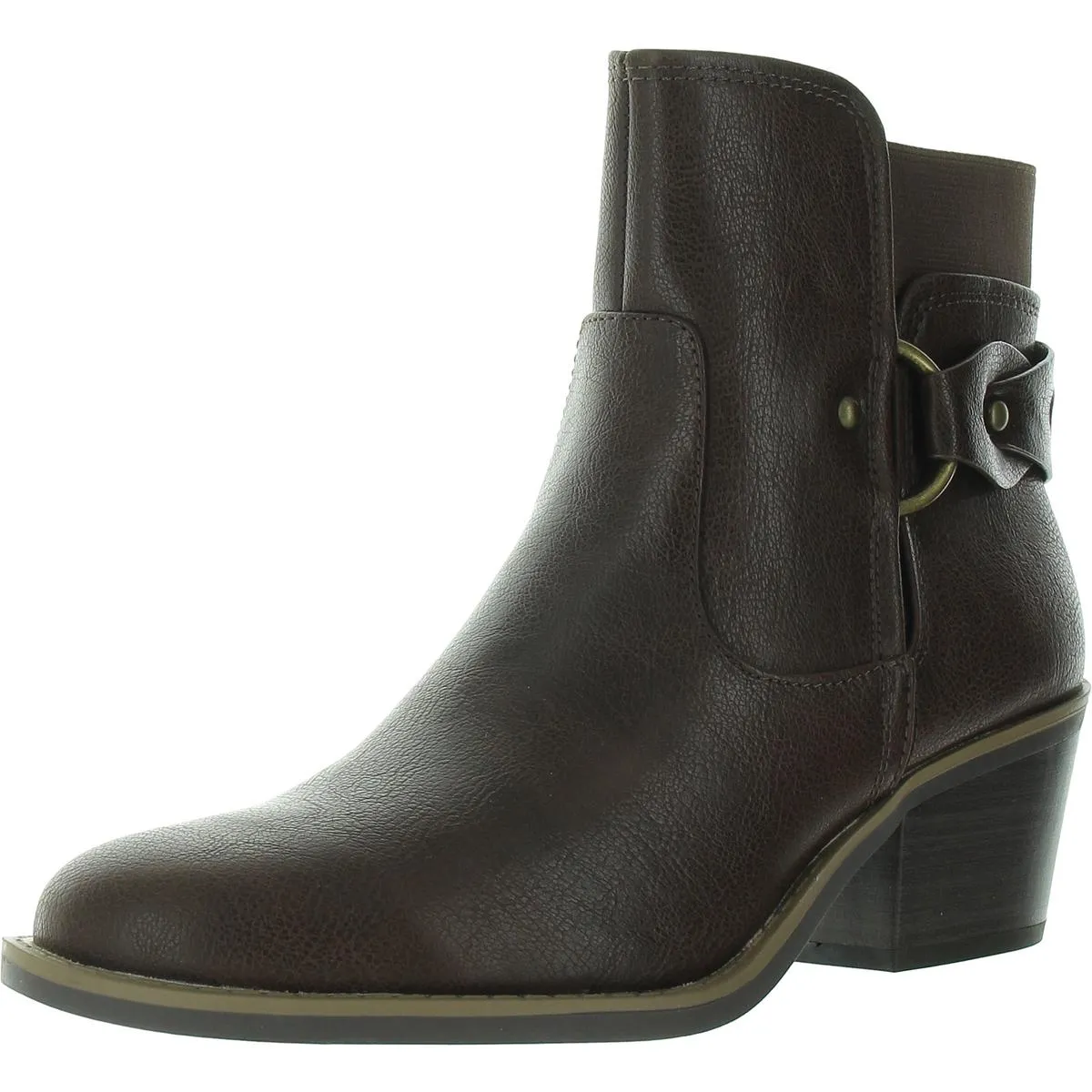 Luella Womens Faux Leather Zip Up Ankle Boots