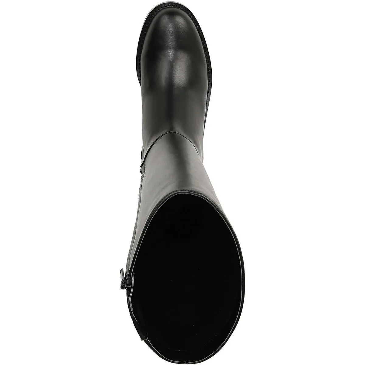 Mable Womens Leather Block Heel Knee-High Boots