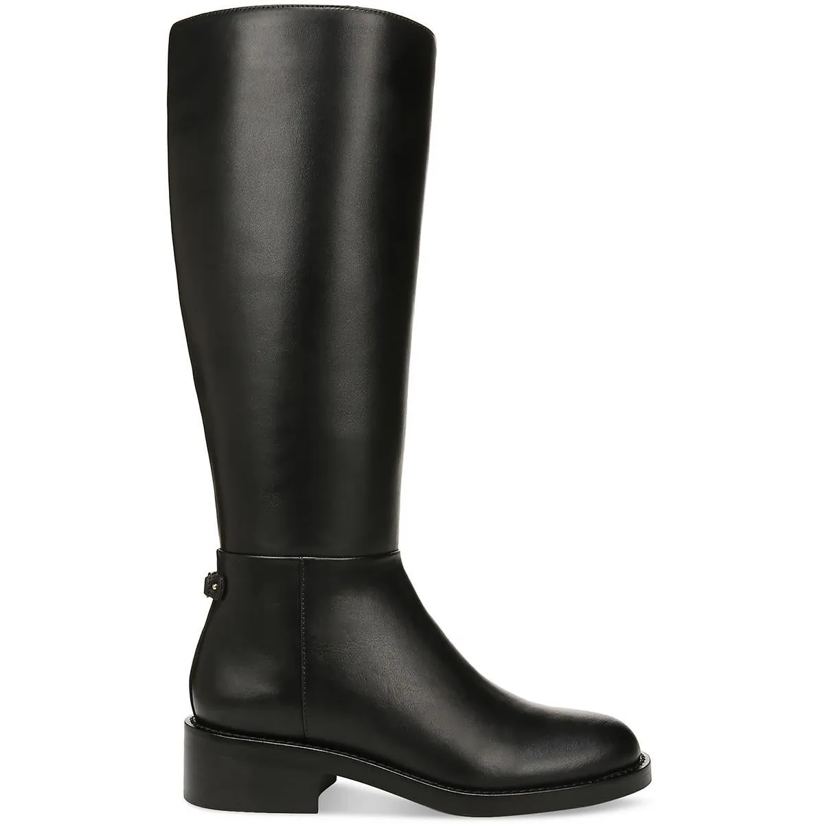 Mable Womens Leather Block Heel Knee-High Boots