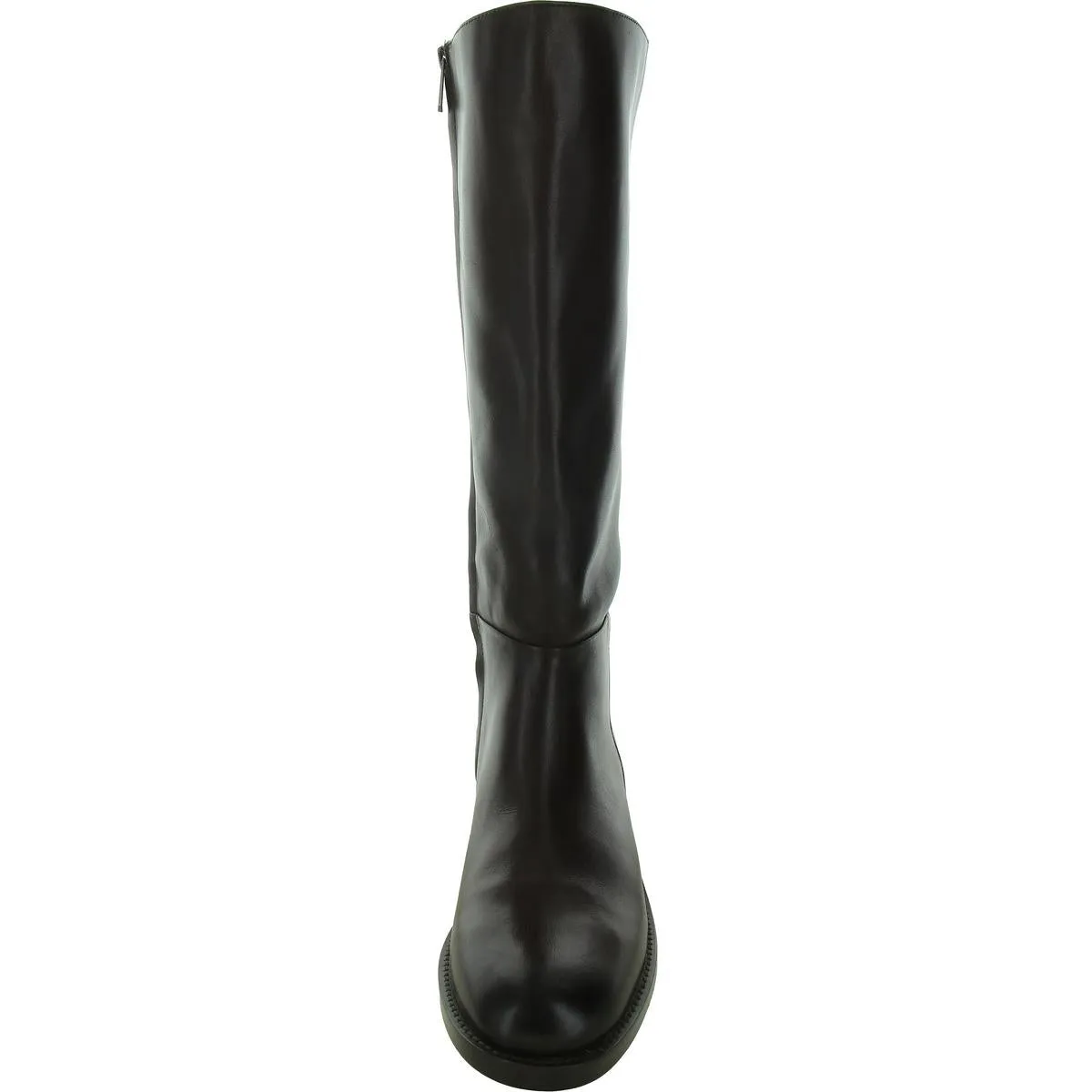 Mable Womens Leather Block Heel Knee-High Boots