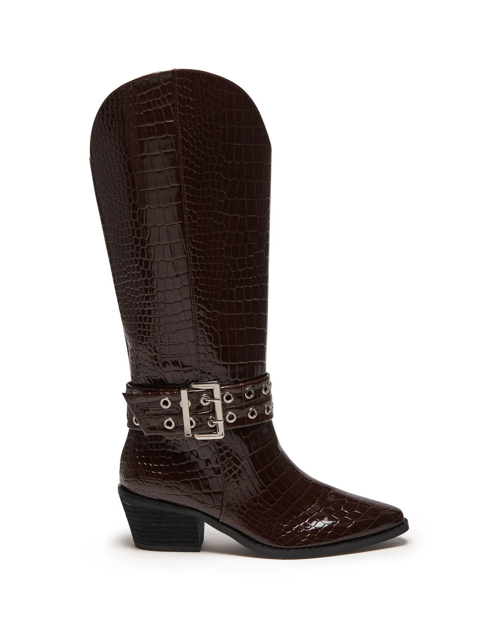Maiden Chocolate Patent Croc *FINAL SALE*