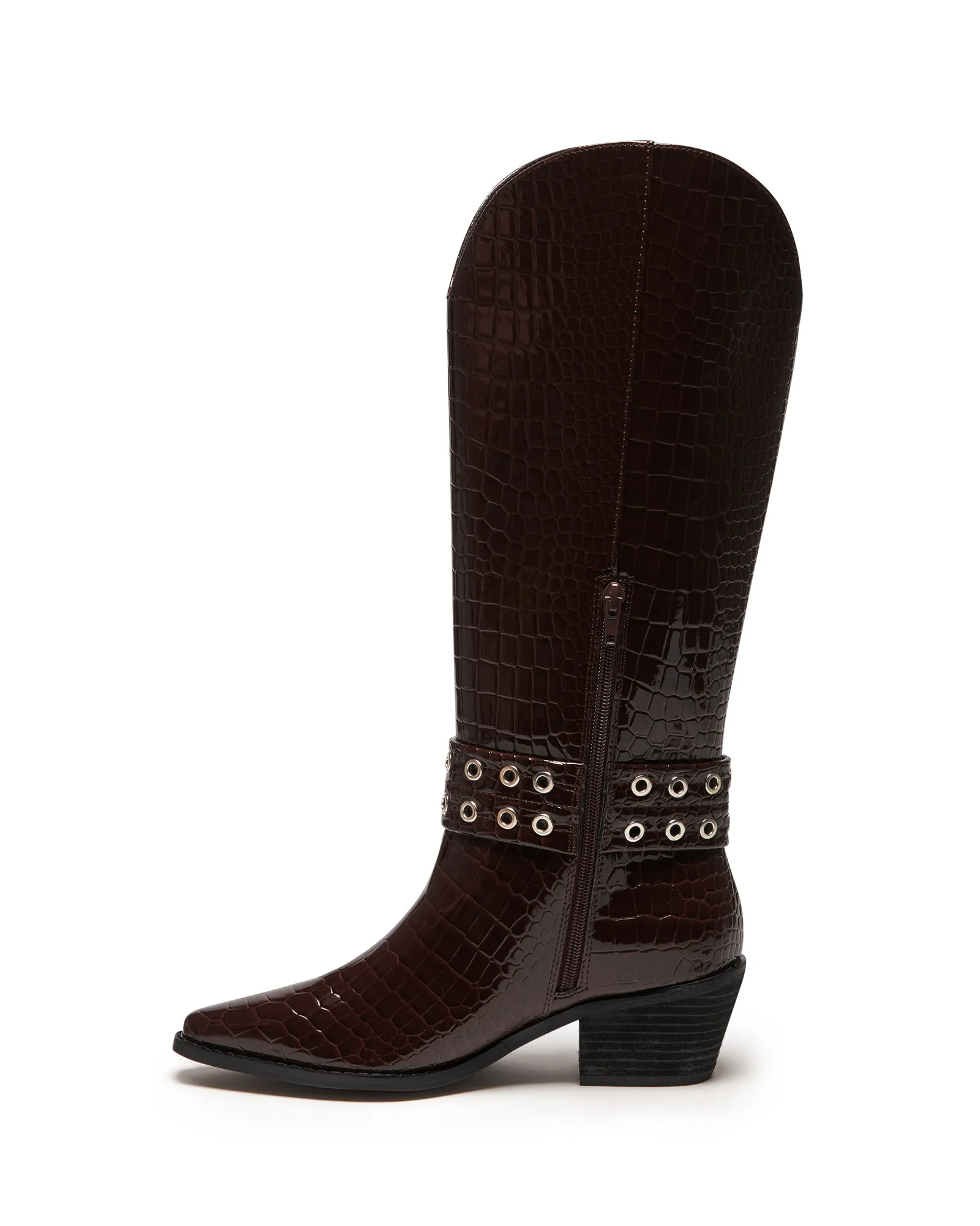 Maiden Chocolate Patent Croc *FINAL SALE*