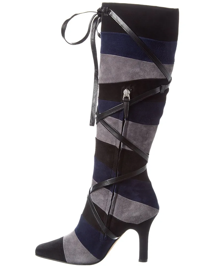Manolo Blahnik Borneo 105 Suede Knee-High Boot