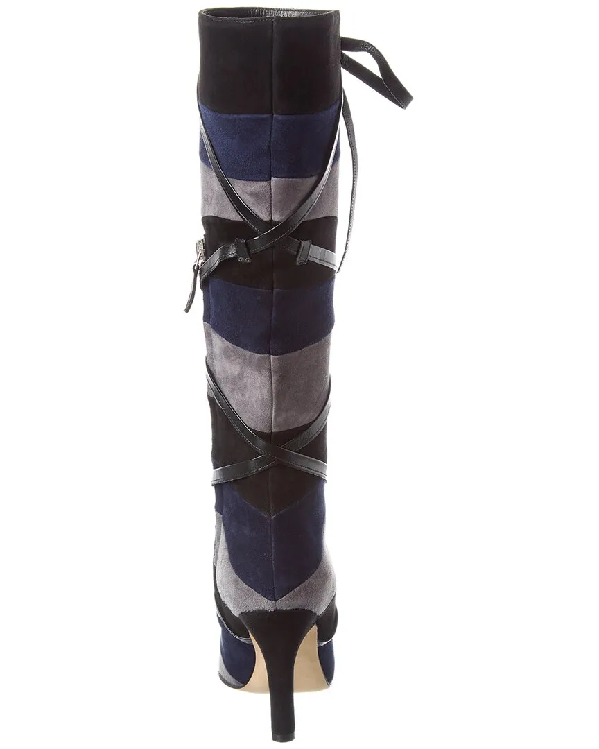Manolo Blahnik Borneo 105 Suede Knee-High Boot