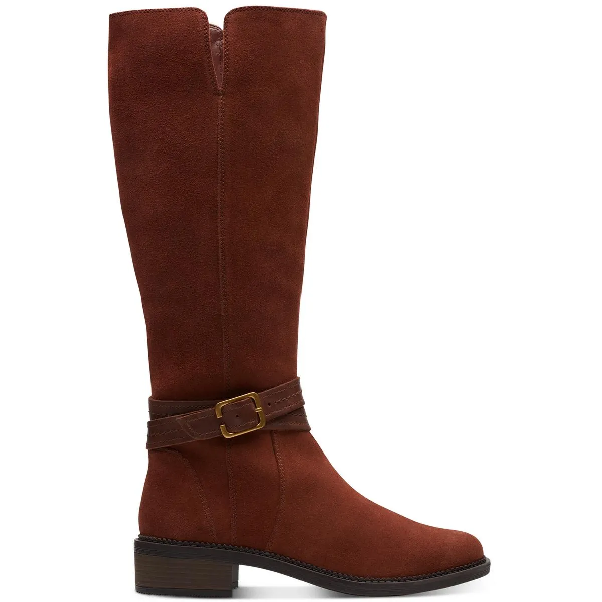 Maye Shine Womens Faux Suede Tall Mid-Calf Boots