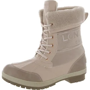 Mely Womens Faux Leather Logo Winter & Snow Boots