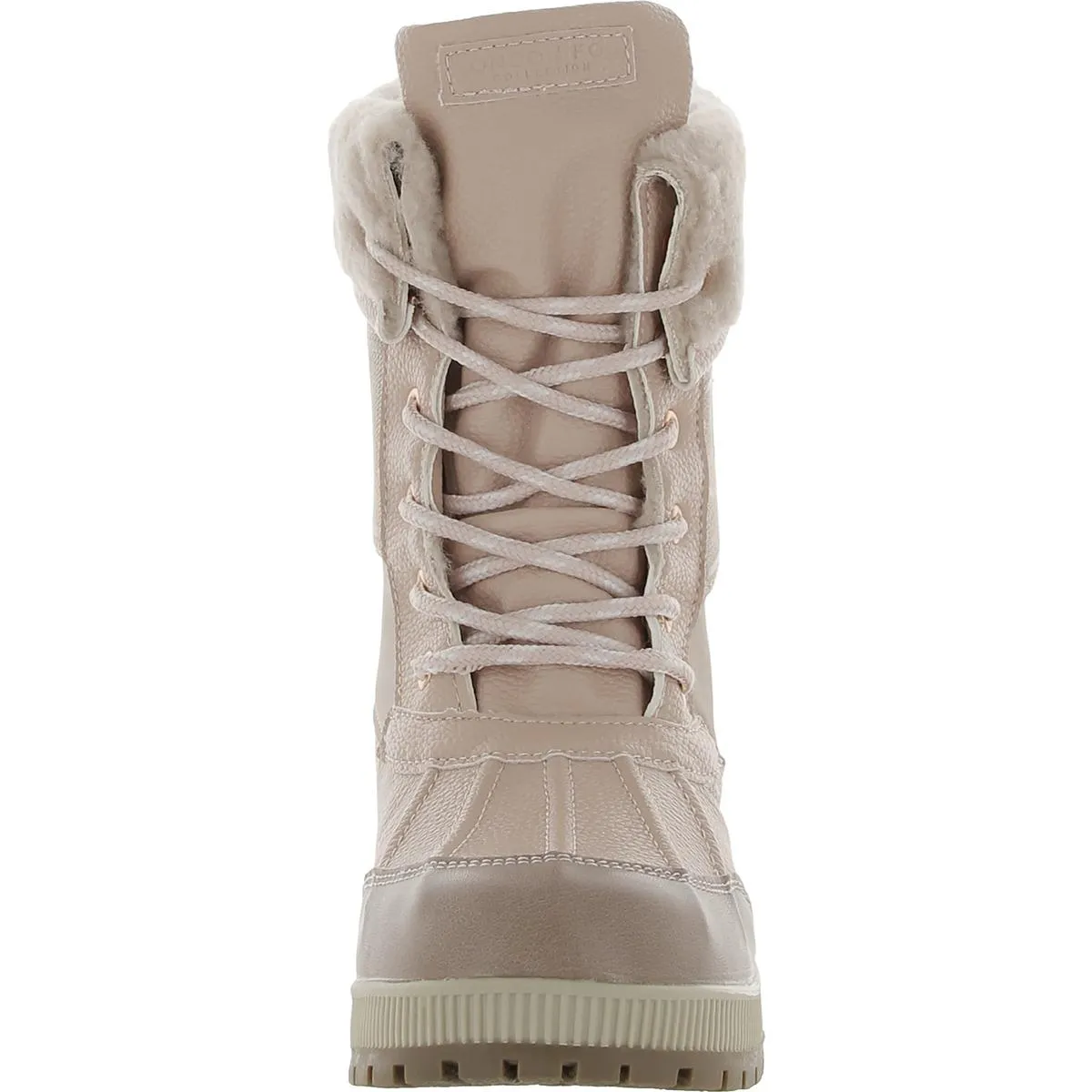 Mely Womens Faux Leather Logo Winter & Snow Boots
