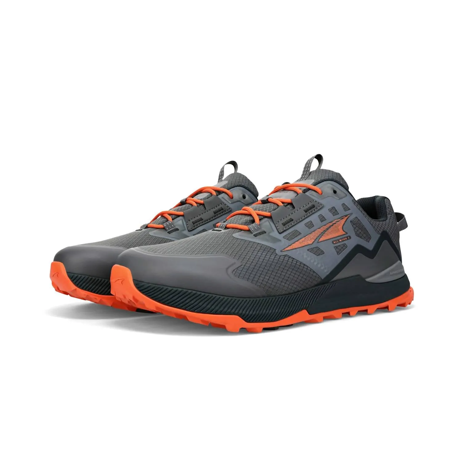 Men's Lone Peak Low All-Wthr Trail Shoes In Gray/orange