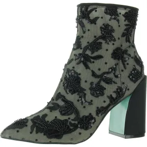 Merri Womens Beaded Man Made Booties