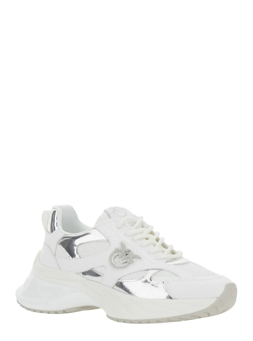 Mesh/Mirror Accented White Ariel 15 - Sneaker