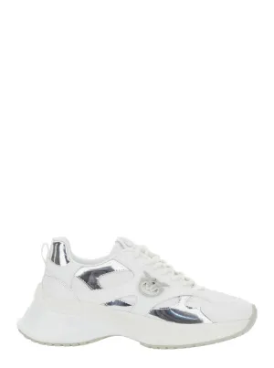 Mesh/Mirror Accented White Ariel 15 - Sneaker